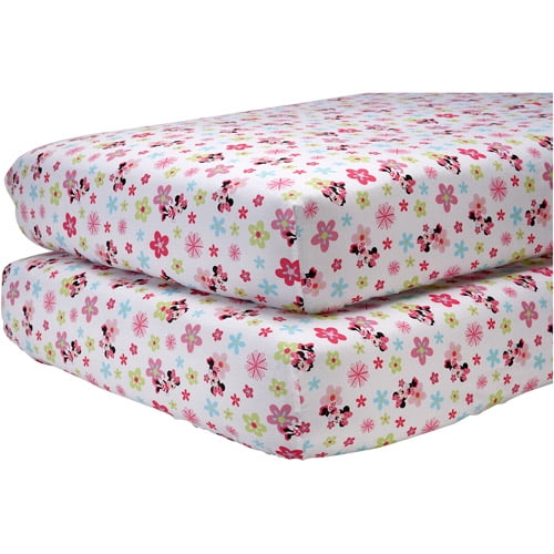 Disney Minnie Mouse Sitting Pretty Crib Sheets, 2pk