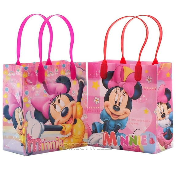 Disney Minnie Mouse Smiles 12 Party Favors Small Goodie Gift Bags 6"