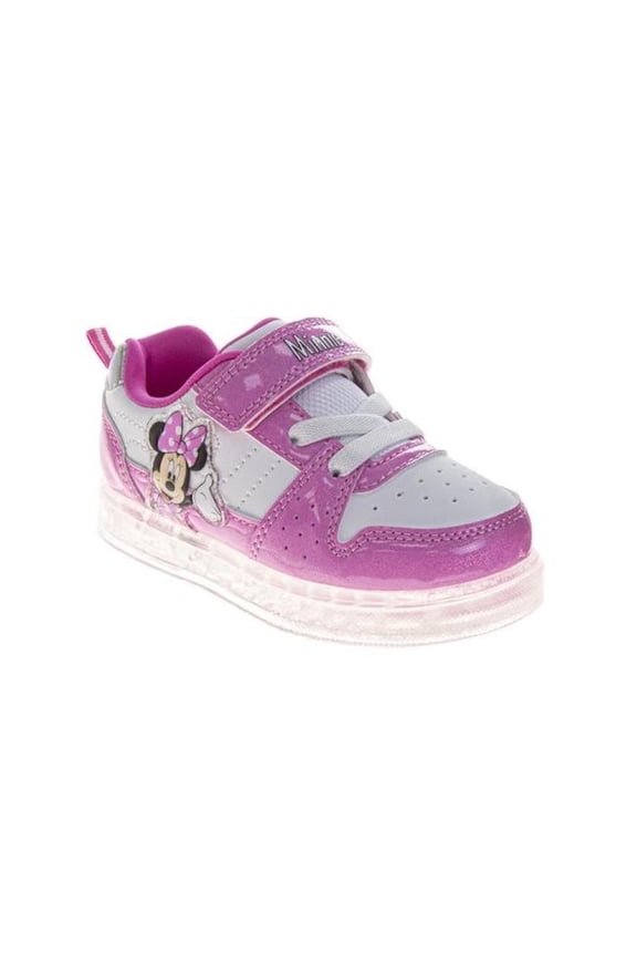 Disney Minnie Mouse Sneakers for Girls (Toddler Little Kids), Pink White, Size: 8