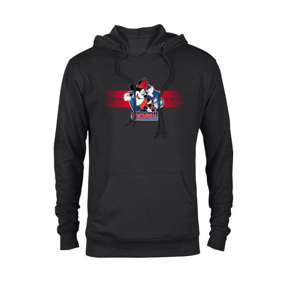 Disney Minnie Mouse Sports Goal Winning Kick Soccer Ball - Pullover Hoodie for Adults - Customized-Black