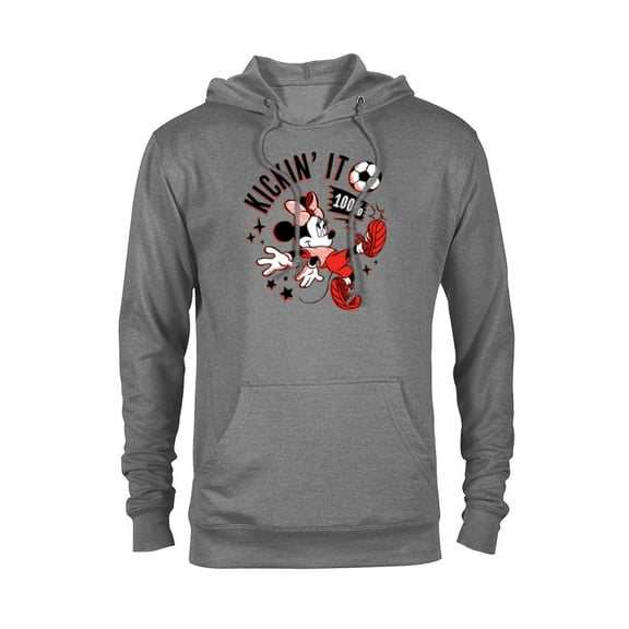 Disney Minnie Mouse Sports Soccer Kickin’ It 100% Football - Pullover Hoodie for Adults - Customized-Athletic Heather