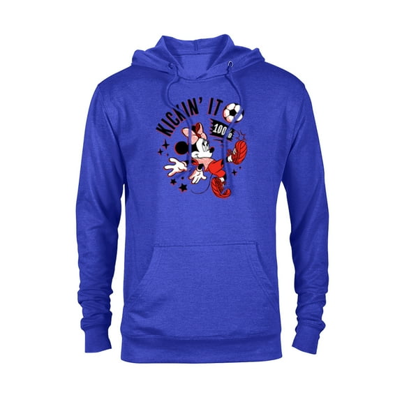 Disney Minnie Mouse Sports Soccer Kickin’ It 100% Football - Pullover Hoodie for Adults - Customized-Royal