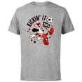thumbnail image 1 of Disney Minnie Mouse Sports Soccer Kickin’ It 100% Football - Short Sleeve Cotton T-Shirt for Adults - Customized-Athletic Heather, 1 of 5