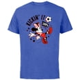 thumbnail image 1 of Disney Minnie Mouse Sports Soccer Kickin’ It 100% Football - Short Sleeve Cotton T-Shirt for Adults - Customized-Royal Heather, 1 of 5
