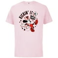 thumbnail image 1 of Disney Minnie Mouse Sports Soccer Kickin’ It 100% Football - Short Sleeve Cotton T-Shirt for Adults - Customized-Soft Pink, 1 of 5