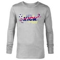thumbnail image 1 of Disney Minnie Mouse Sports Soccer Let’s Kick It Football - Long Sleeve T-Shirt for Men - Customized-Athletic Heather, 1 of 5