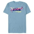thumbnail image 1 of Disney Minnie Mouse Sports Soccer Let’s Kick It Football - Short Sleeve Blended T-Shirt for Adults - Customized-Ocean Blue, 1 of 5