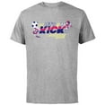 thumbnail image 1 of Disney Minnie Mouse Sports Soccer Let’s Kick It Football - Short Sleeve Cotton T-Shirt for Adults - Customized-Athletic Heather, 1 of 5