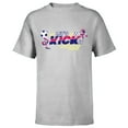 thumbnail image 1 of Disney Minnie Mouse Sports Soccer Let’s Kick It Football - Short Sleeve T-Shirt for Kids - Customized-Athletic Heather, 1 of 5