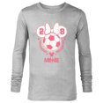 thumbnail image 1 of Disney Minnie Mouse Sports Soccer Team Minnie 28 Football - Long Sleeve T-Shirt for Men - Customized-Athletic Heather, 1 of 5