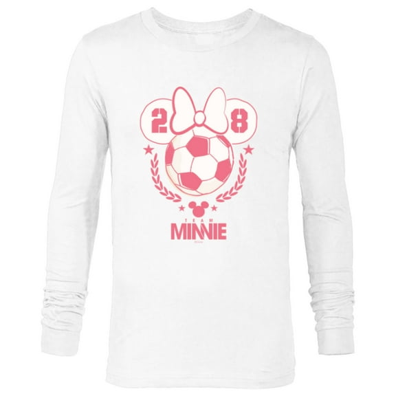 Disney Minnie Mouse Sports Soccer Team Minnie 28 Football - Long Sleeve T-Shirt for Men - Customized-White