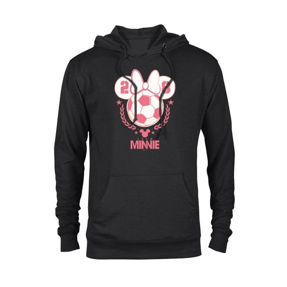 Disney Minnie Mouse Sports Soccer Team Minnie 28 Football - Pullover Hoodie for Adults - Customized-Black