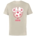 thumbnail image 1 of Disney Minnie Mouse Sports Soccer Team Minnie 28 Football - Short Sleeve Cotton T-Shirt for Adults - Customized-Natural, 1 of 5