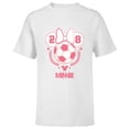 thumbnail image 1 of Disney Minnie Mouse Sports Soccer Team Minnie 28 Football - Short Sleeve T-Shirt for Kids - Customized-White, 1 of 5