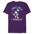 thumbnail image 1 of Disney Minnie Mouse Sports Tennis I Don’t Sweat, I Sparkle! - Short Sleeve Blended T-Shirt for Adults - Customized-Purple, 1 of 5