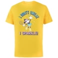 thumbnail image 1 of Disney Minnie Mouse Sports Tennis I Don’t Sweat, I Sparkle! - Short Sleeve Cotton T-Shirt for Adults - Customized-Yellow, 1 of 5