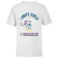 thumbnail image 1 of Disney Minnie Mouse Sports Tennis I Don’t Sweat, I Sparkle! - Short Sleeve T-Shirt for Kids - Customized-White, 1 of 5