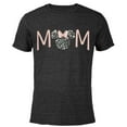 thumbnail image 1 of Disney Minnie Mouse Spring Florals Mom - Short Sleeve Blended T-Shirt for Adults - Customized-Black, 1 of 5