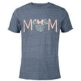 thumbnail image 1 of Disney Minnie Mouse Spring Florals Mom - Short Sleeve Blended T-Shirt for Adults - Customized-Navy Heather, 1 of 5