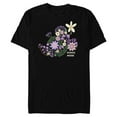thumbnail image 1 of Disney Minnie Mouse Spring Flowers Botanical Floral Garden - Short Sleeve Blended T-Shirt for Adults - Customized-Black, 1 of 5