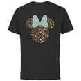 thumbnail image 1 of Disney Minnie Mouse Spring Head Icon with Bow Springtime - Short Sleeve Cotton T-Shirt for Adults - Customized-Black, 1 of 5