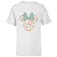 thumbnail image 1 of Disney Minnie Mouse Spring Head Icon with Bow Springtime - Short Sleeve T-Shirt for Kids - Customized-White, 1 of 5