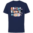 thumbnail image 1 of Disney Minnie Mouse Spring Vibes Only Springtime - Short Sleeve Cotton T-Shirt for Adults - Customized-Navy, 1 of 5