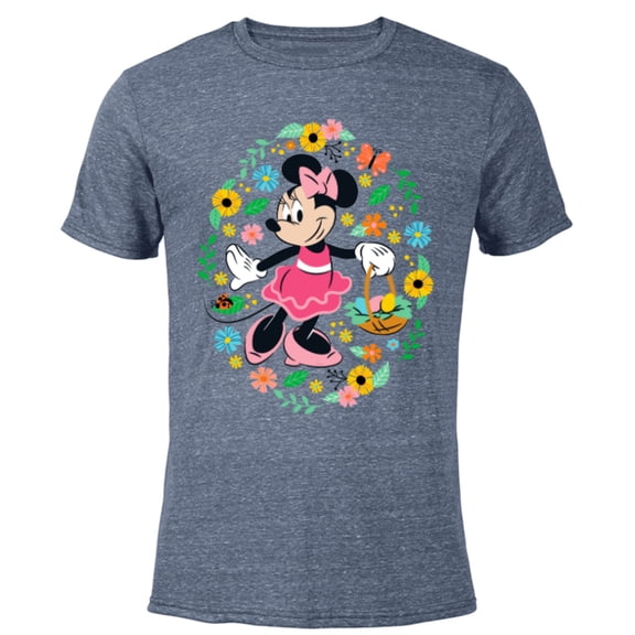 Disney Minnie Mouse Springtime Easter Egg Hunt - Short Sleeve Blended T-Shirt for Adults - Customized-Navy Heather