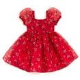 thumbnail image 1 of Disney Minnie Mouse Square Neck Pleated Dress Toddler to Big Kid, 1 of 5