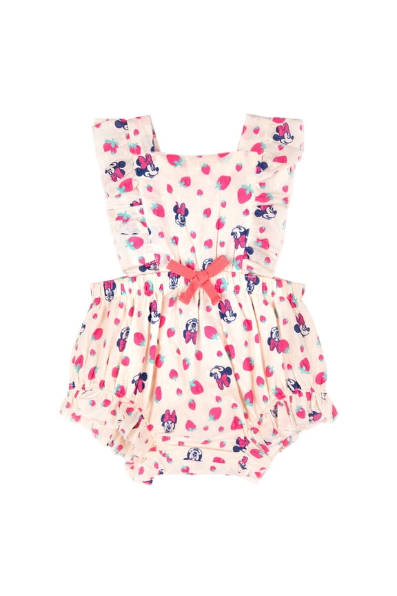Minnie Mouse Square Neck Sleeveless Ruffle Romper Newborn to Infant