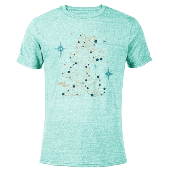 Disney Minnie Mouse Starry Constellation - Short Sleeve Blended T-Shirt for Adults - Customized-Ocean Blue