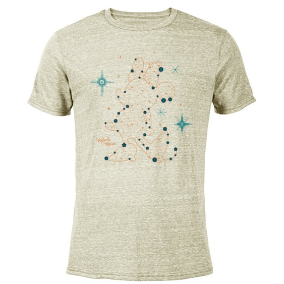 Disney Minnie Mouse Starry Constellation - Short Sleeve Blended T-Shirt for Adults - Customized-Yellow