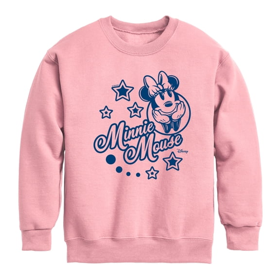 Disney - Minnie Mouse Stars - Toddler & Youth Crewneck Fleece Sweatshirt