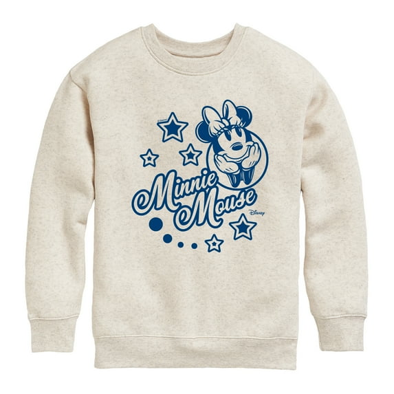 Disney - Minnie Mouse Stars - Toddler & Youth Crewneck Fleece Sweatshirt