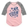 thumbnail image 1 of Disney - Minnie Mouse Stars - Toddler & Youth Girls Raglan Graphic T-Shirt, 1 of 5