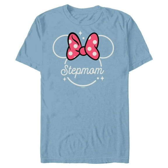 Disney Minnie Mouse Stepmom Mom Head Icon Magic Mother’s Day - Short Sleeve Blended T-Shirt for Adults - Customized-Ocean Blue