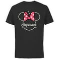 thumbnail image 1 of Disney Minnie Mouse Stepmom Mom Head Icon Magic Mother’s Day - Short Sleeve Cotton T-Shirt for Adults - Customized-Black, 1 of 5