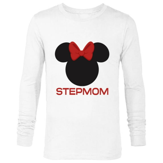 Disney Minnie Mouse Stepmom Mom Red Bow Family Mother’s Day - Long Sleeve T-Shirt for Men - Customized-White