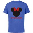 thumbnail image 1 of Disney Minnie Mouse Stepmom Mom Red Bow Family Mother’s Day - Short Sleeve Cotton T-Shirt for Adults - Customized-Royal Heather, 1 of 5