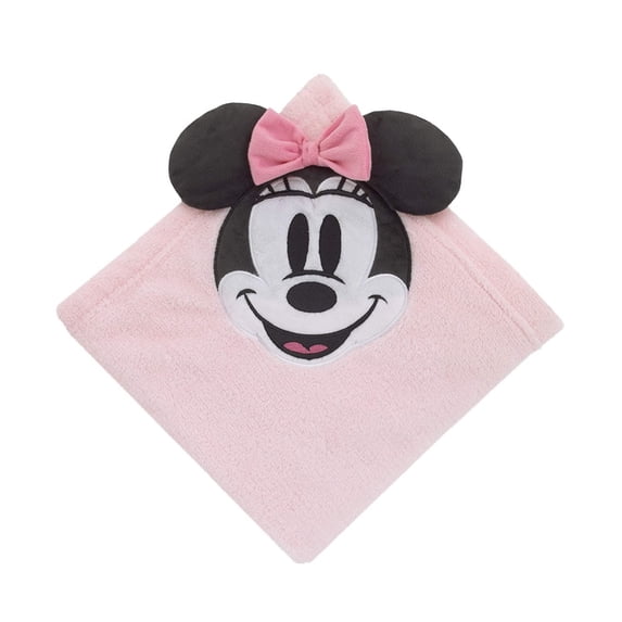 Disney Minnie Mouse Super Soft Baby Blanket with Corner Applique 3D Ears & Bow
