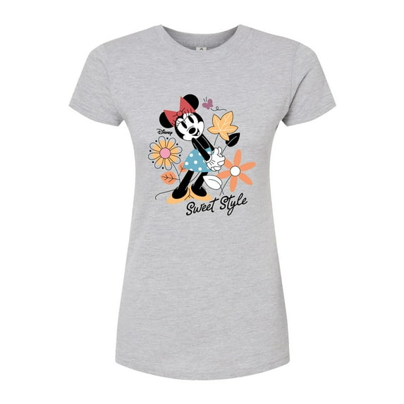 Disney - Minnie Mouse - Sweet Style - Juniors Fitted Graphic T-Shirt