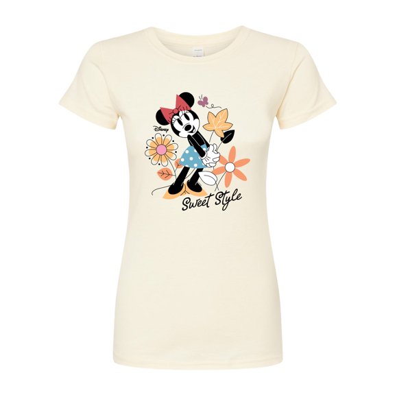 Disney - Minnie Mouse - Sweet Style - Juniors Fitted Graphic T-Shirt