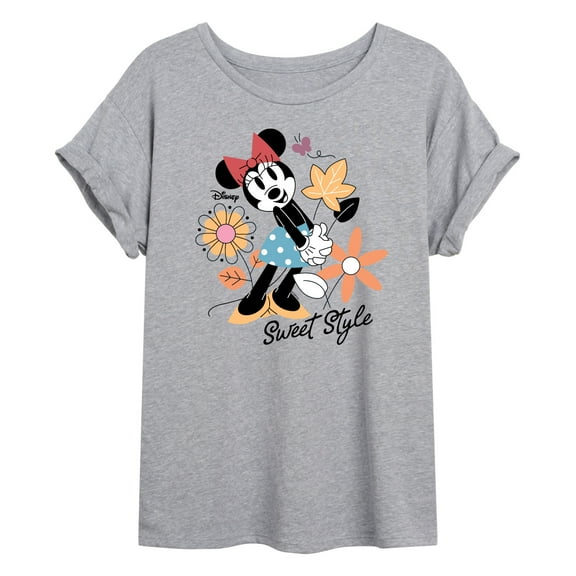Disney - Minnie Mouse - Sweet Style - Juniors Ideal Flowy Muscle T-Shirt
