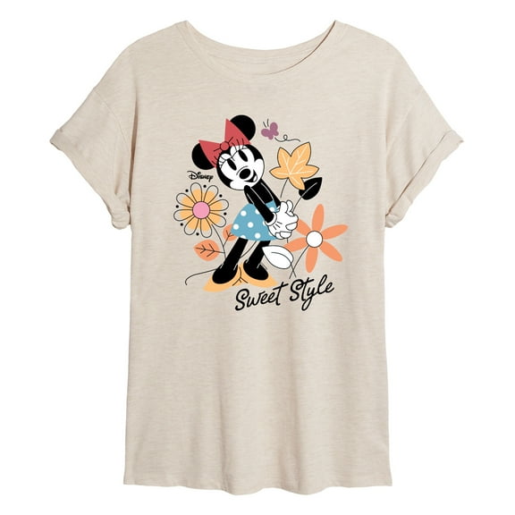 Disney - Minnie Mouse - Sweet Style - Juniors Ideal Flowy Muscle T-Shirt