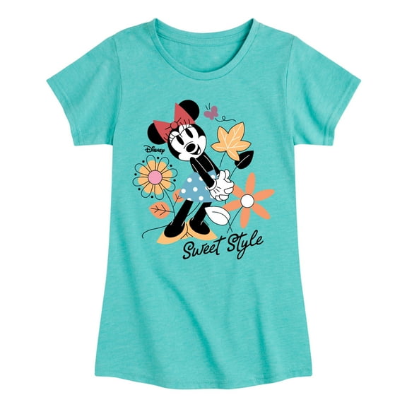 Disney - Minnie Mouse Sweet Style - Toddler & Youth Girls Short Sleeve Graphic T-Shirt