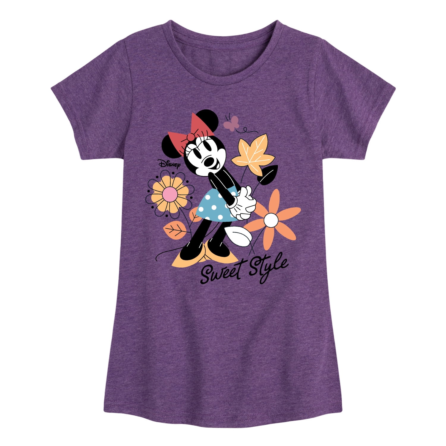 Disney - Minnie Mouse Sweet Style - Toddler & Youth Girls Short Sleeve ...