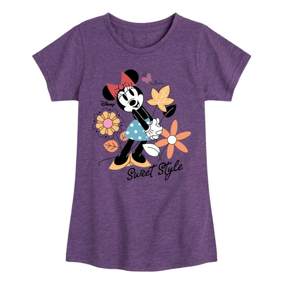 Disney - Minnie Mouse Sweet Style - Toddler & Youth Girls Short Sleeve Graphic T-Shirt
