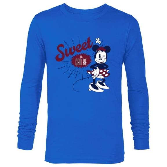 Disney Minnie Mouse Sweet as Can Be Retro Vintage - Long Sleeve T-Shirt for Men - Customized-Navy