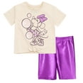 thumbnail image 1 of Disney Minnie Mouse T-Shirt and Bike Shorts Outfit Set Iridescent Toddler to Big Kid, 1 of 5