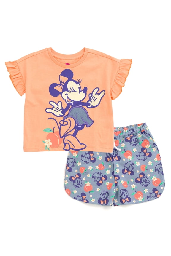 Minnie Mouse T-Shirt and Chambray Shorts Outfit Set Infant to Big Kid